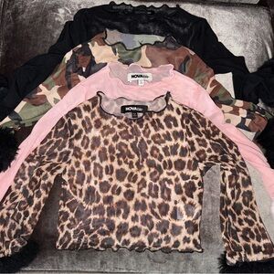 NOVA Kids mesh top with fur.